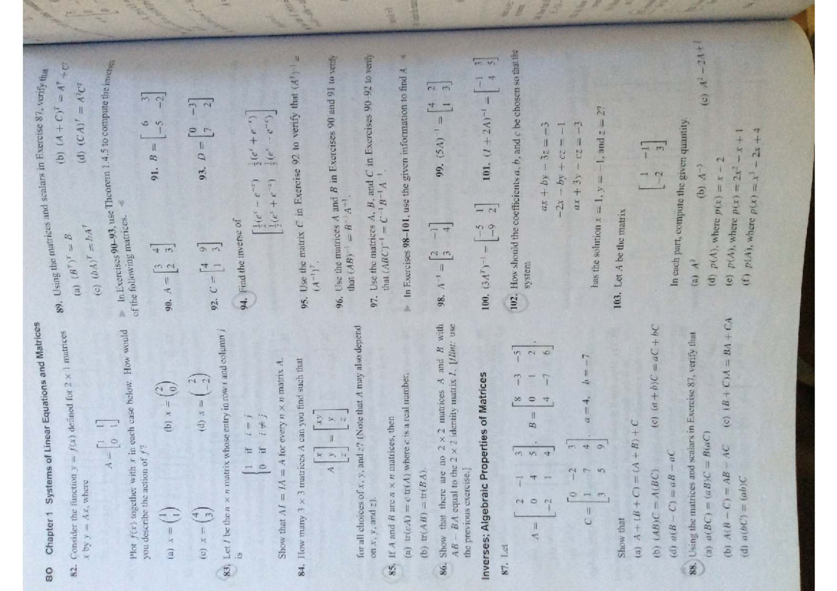 Additional Tutorials for Linear Algebra: Sections 1.5 to 2.3 - Studocu