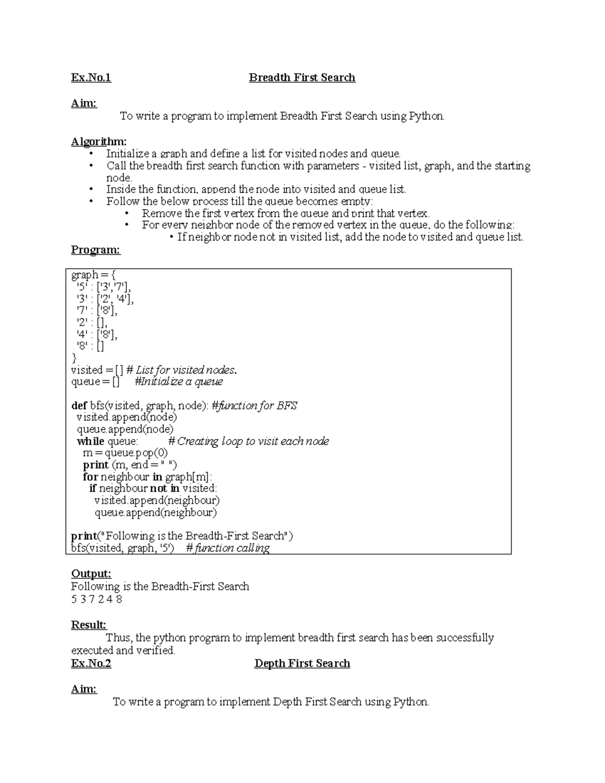 AI LAB Manual: Python Implementations of Search Algorithms and Games ...