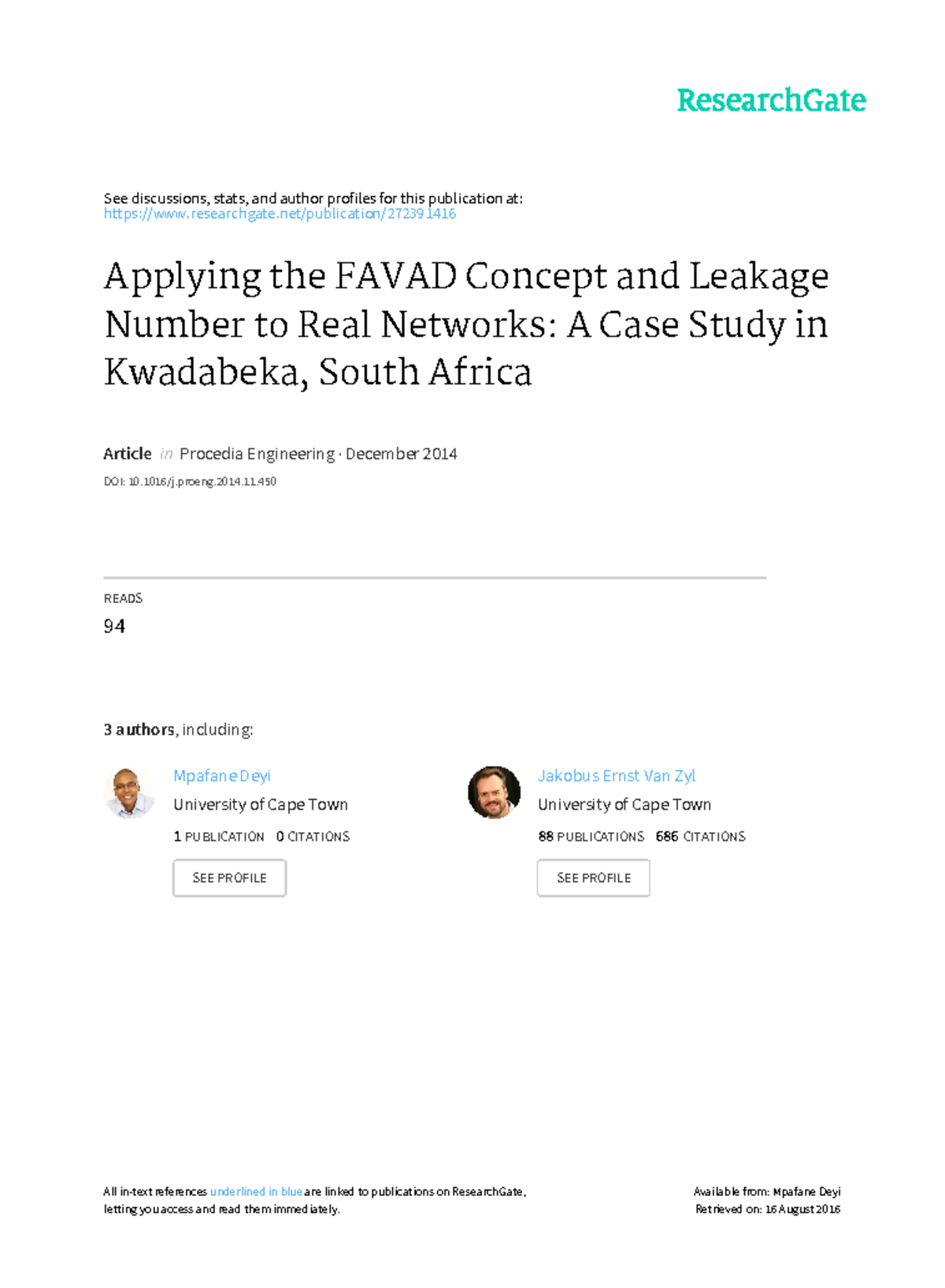 Applying the FAVAD Concept and Leakage Number - See discussions, stats ...