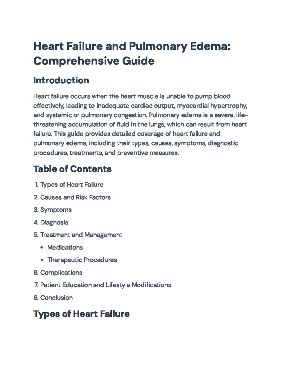 Heart Failure and Pulmonary Edema: Comprehensive Guide (Course Code ...