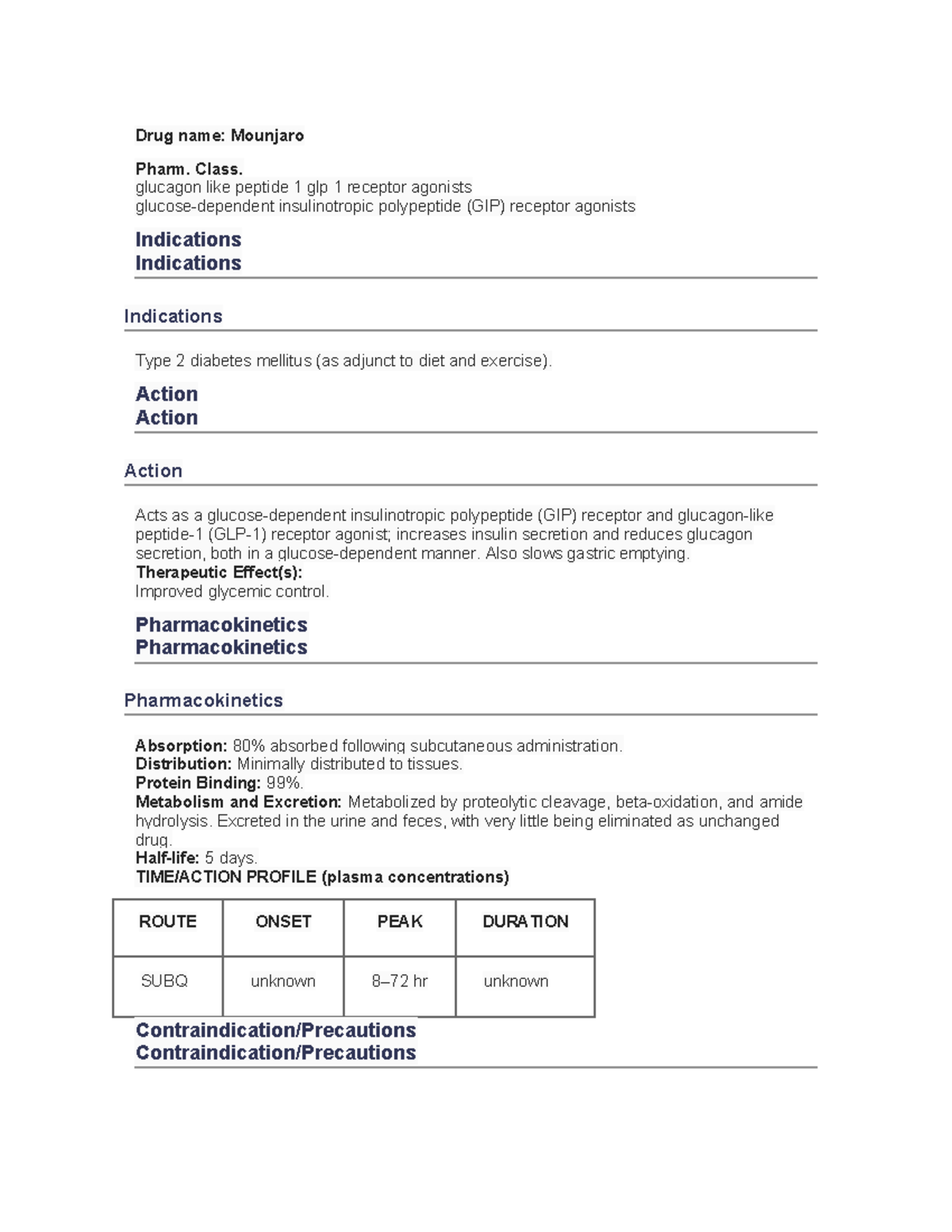 contraindications for glp 1 agonists include Mounjaro (GLP-1 Receptor Agonists) Overview & Important Information