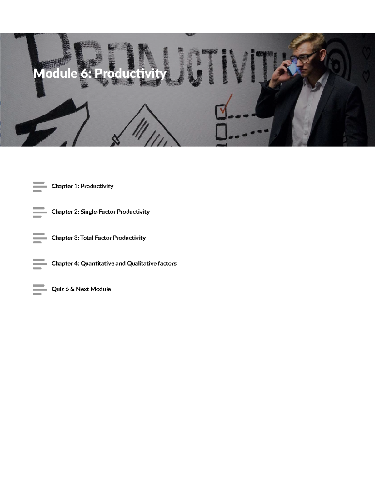 Module 6: Productivity Overview and Key Concepts Quiz 6 - Studocu