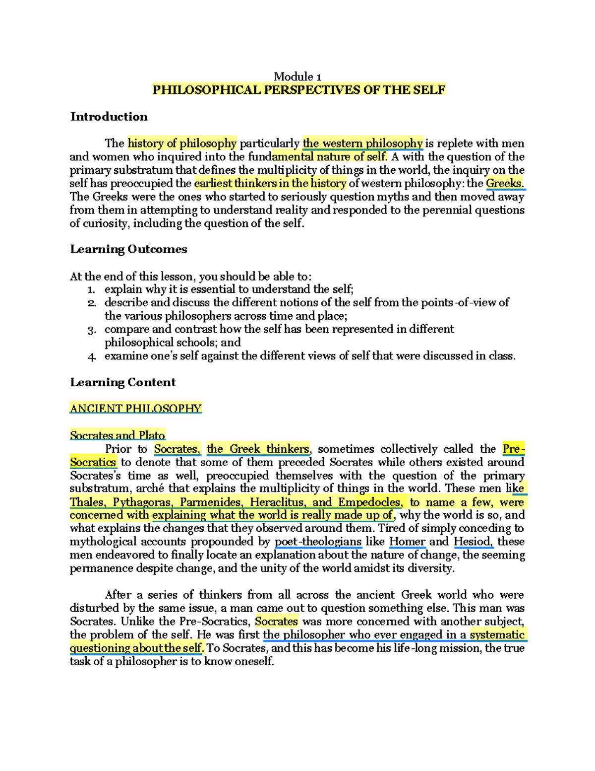 Module 1 Philosophical Perspective - Module 1 PHILOSOPHICAL ...