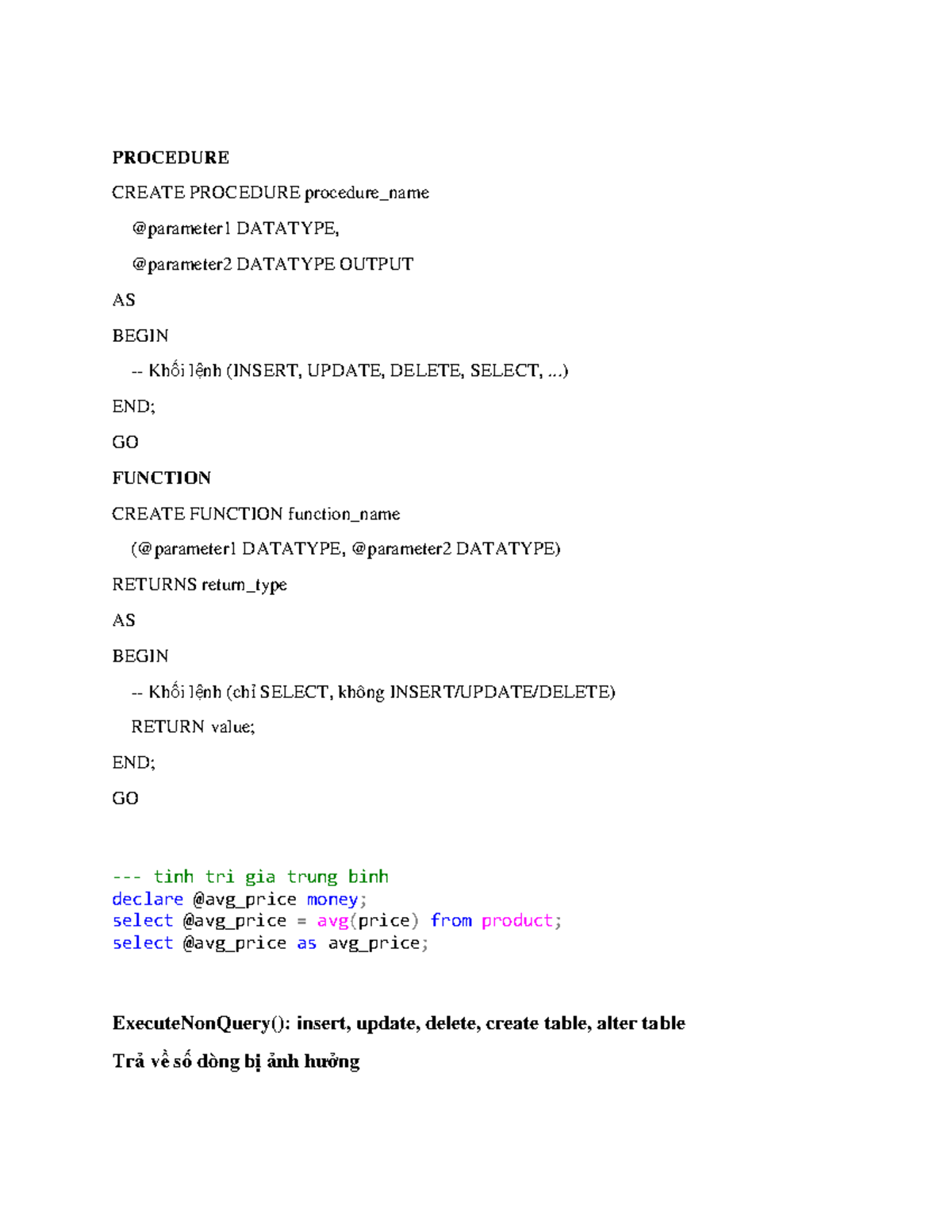 SQL Procedures and Functions: Lab 8 Overview and Implementation - Studocu