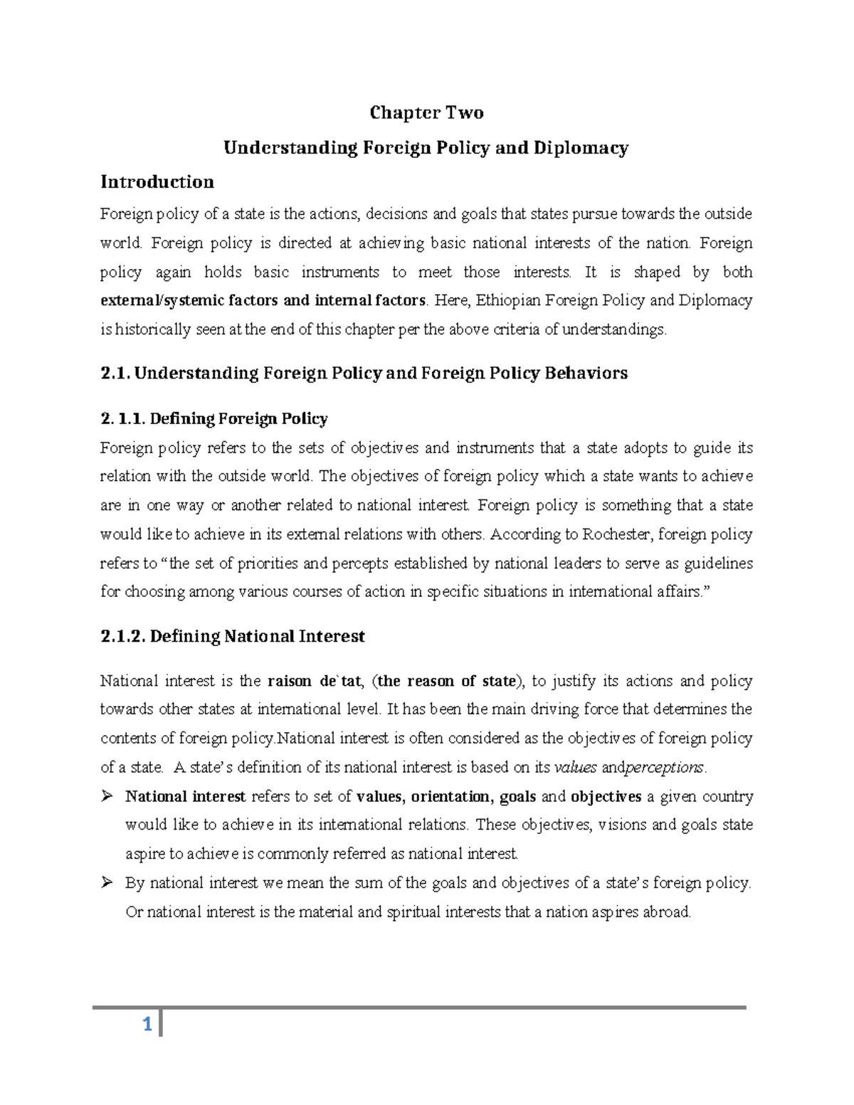 Chapter 2: Understanding Foreign Policy and Diplomacy (GL) - Studocu