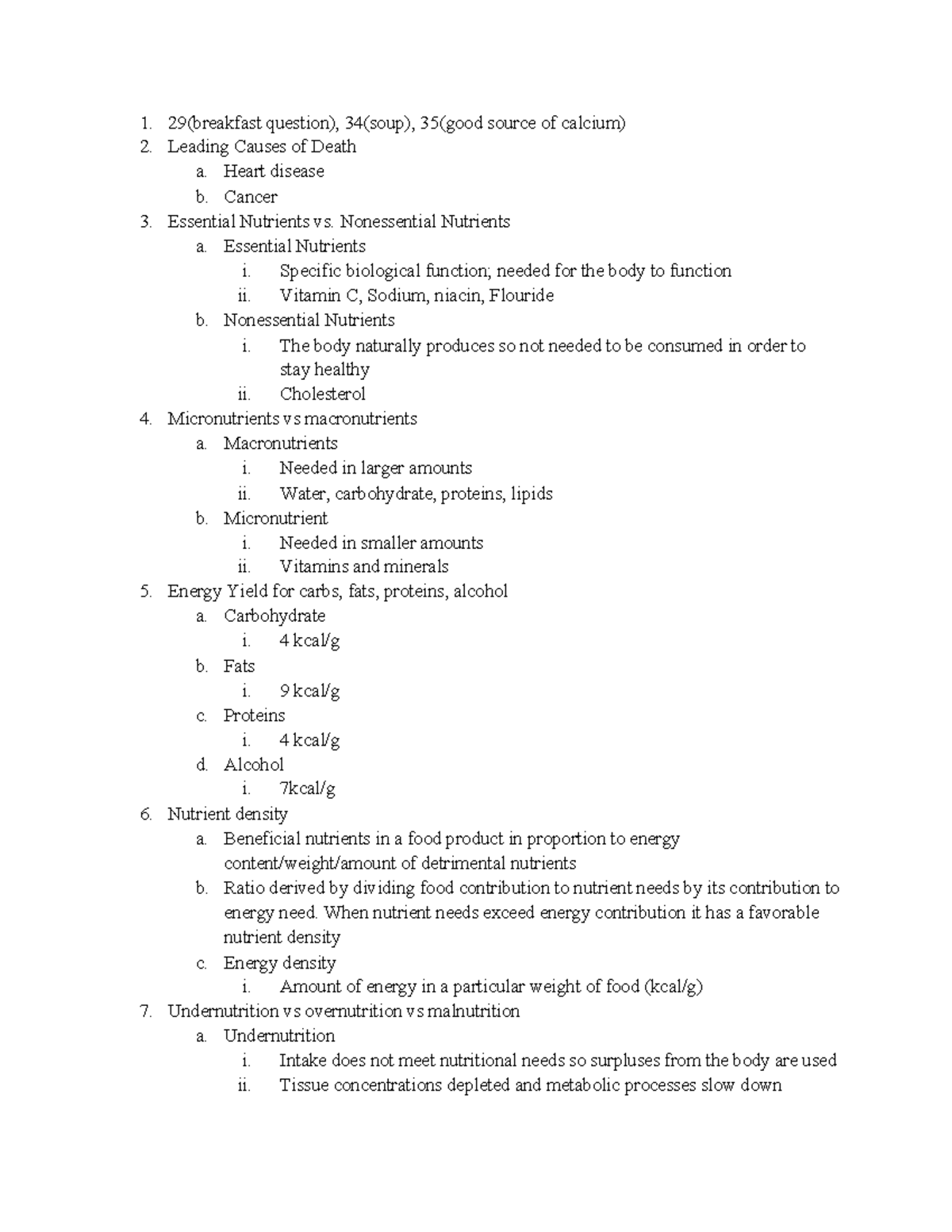 NUTR 250: Comprehensive Study Guide for Exam 1 on Nutrition - Studocu