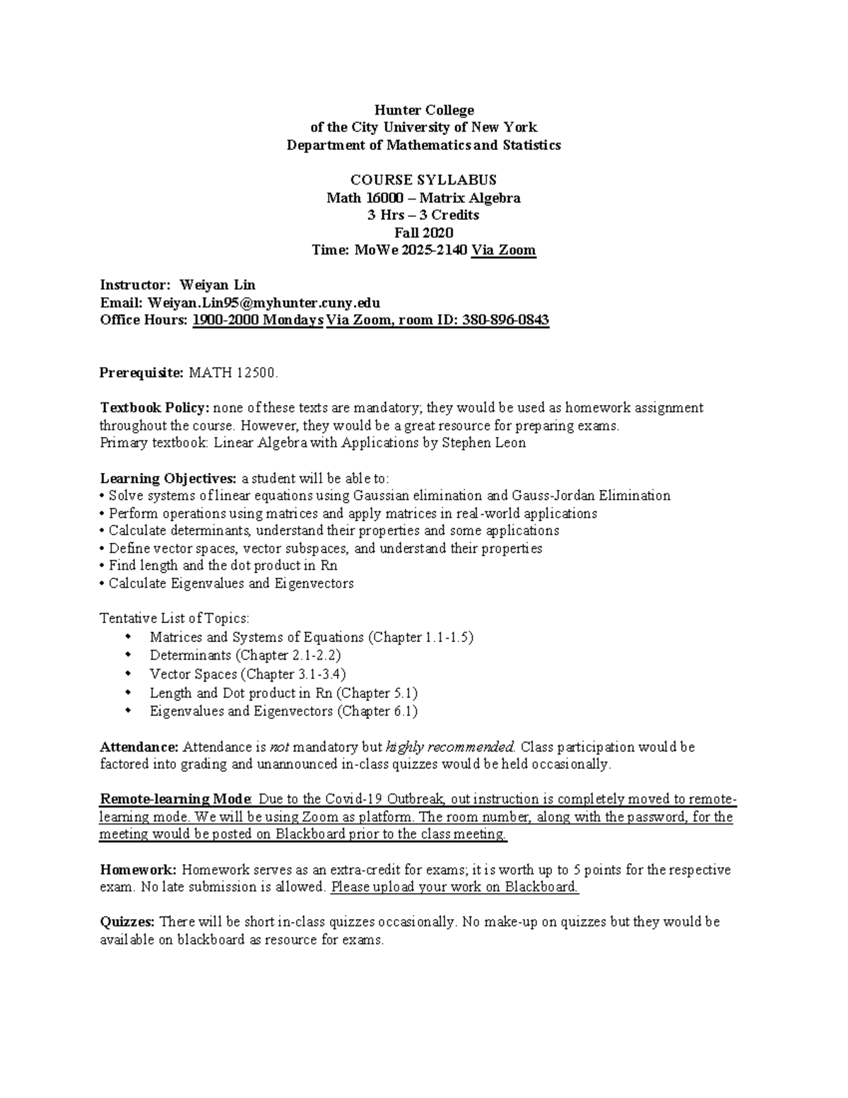 MATH160 Lin syllabus f20.pdf (2).crdownload - Hunter College of the ...