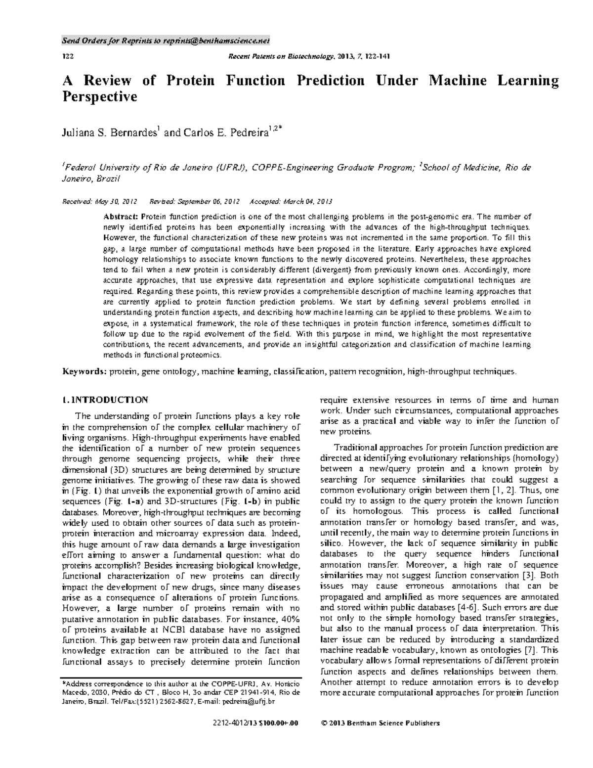 A review of protein function prediction under machine learning ...