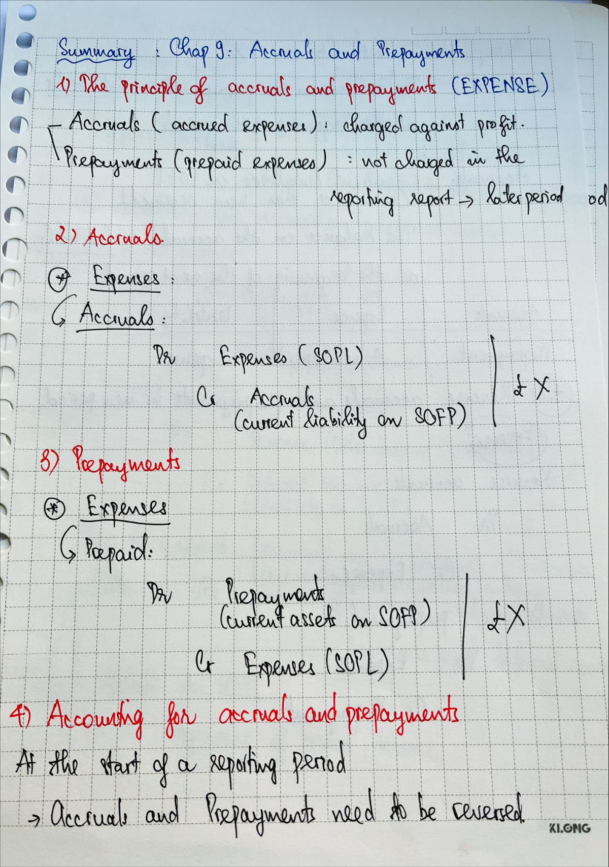 Summary Chapter 9 WB - Note - Summary : Chap g. Accruals and ...