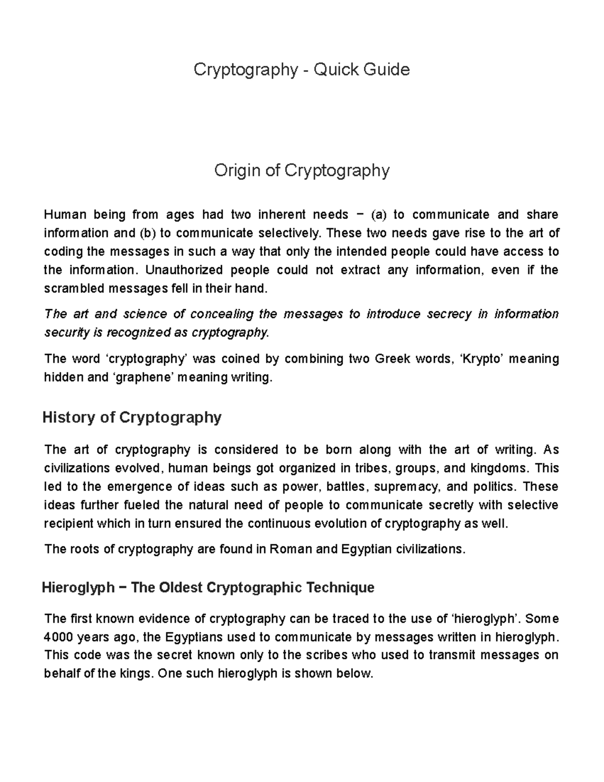 Cryptography - Quick Guide - Tutorialspoint - Cryptography - Quick ...