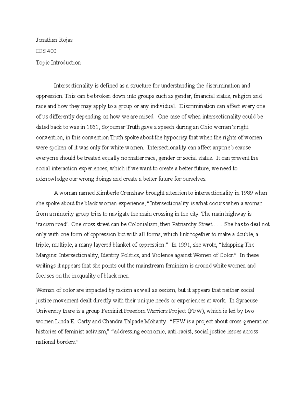 Topic introduction - hope this helps with getting ideas on what to ...