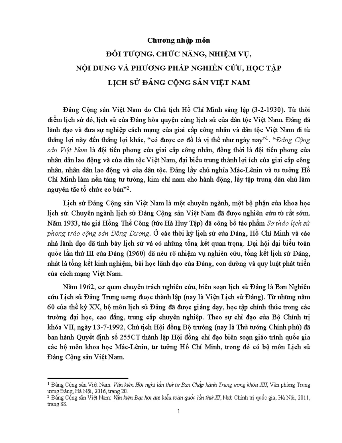 Giáo trình Lịch sử Đảng - lsd - Document Preview