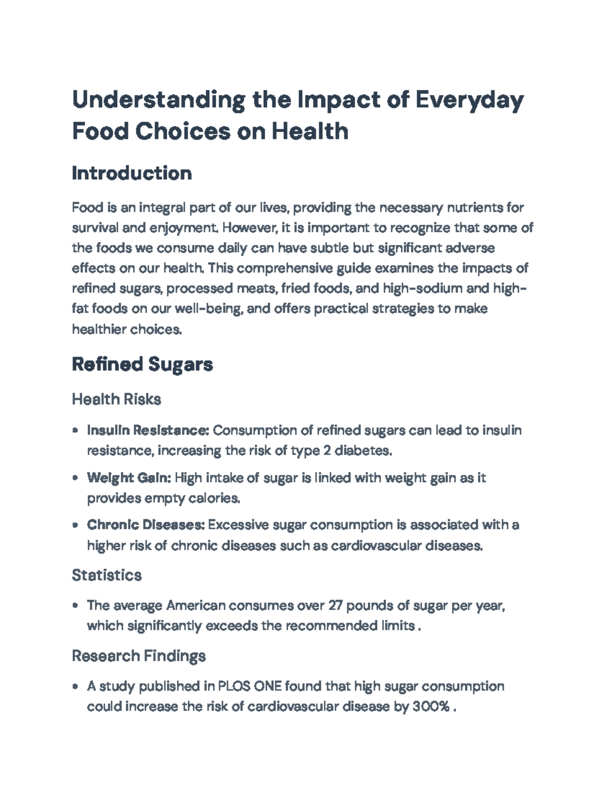 Healthy Eating: Impact of Food Choices on Diet and Well-being ...