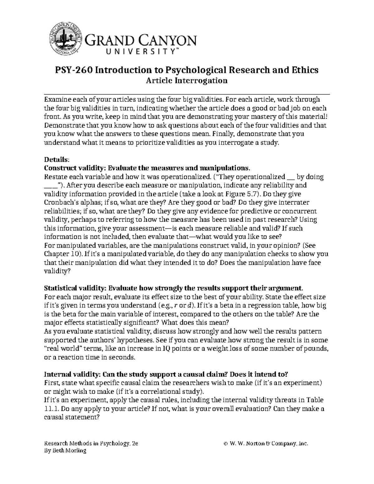 PSY260-RS-Article Introgation - PSY-260 Introduction to 