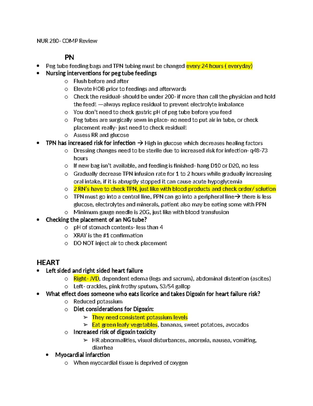 COMP 2 Exam Notes: Key Concepts for Nursing Interventions and Patient ...