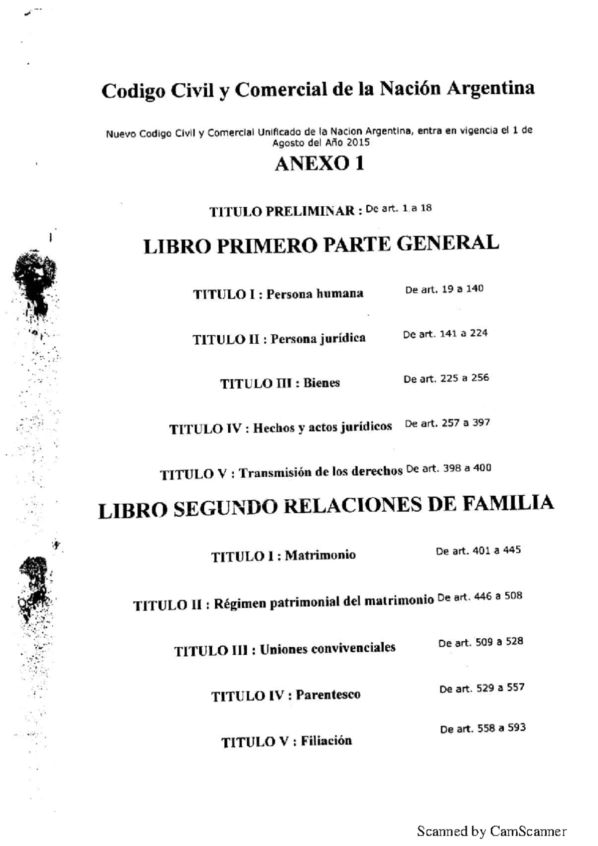 Código Civil y Comercial de la Nación Argentina: Análisis y Resumen ...