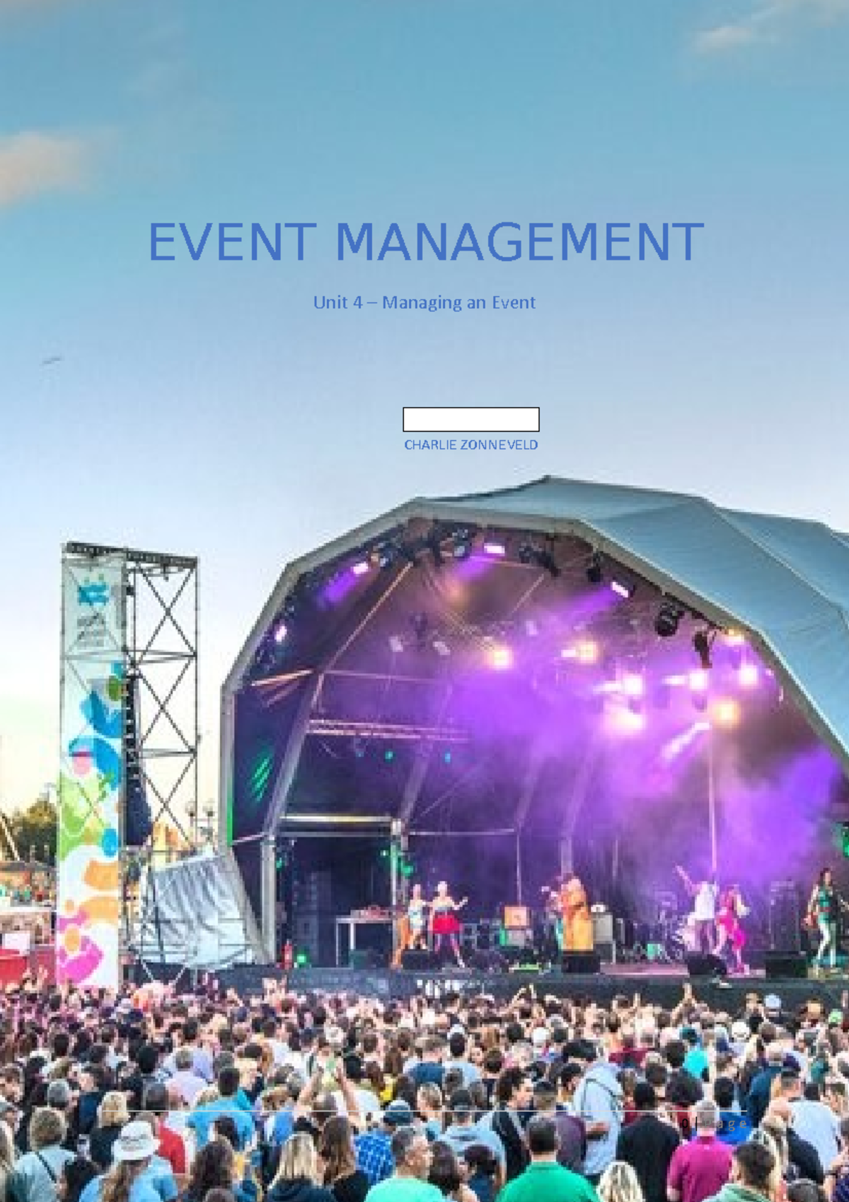 Unit 4 Event Management Report - Exploring the Role of Event Planners ...