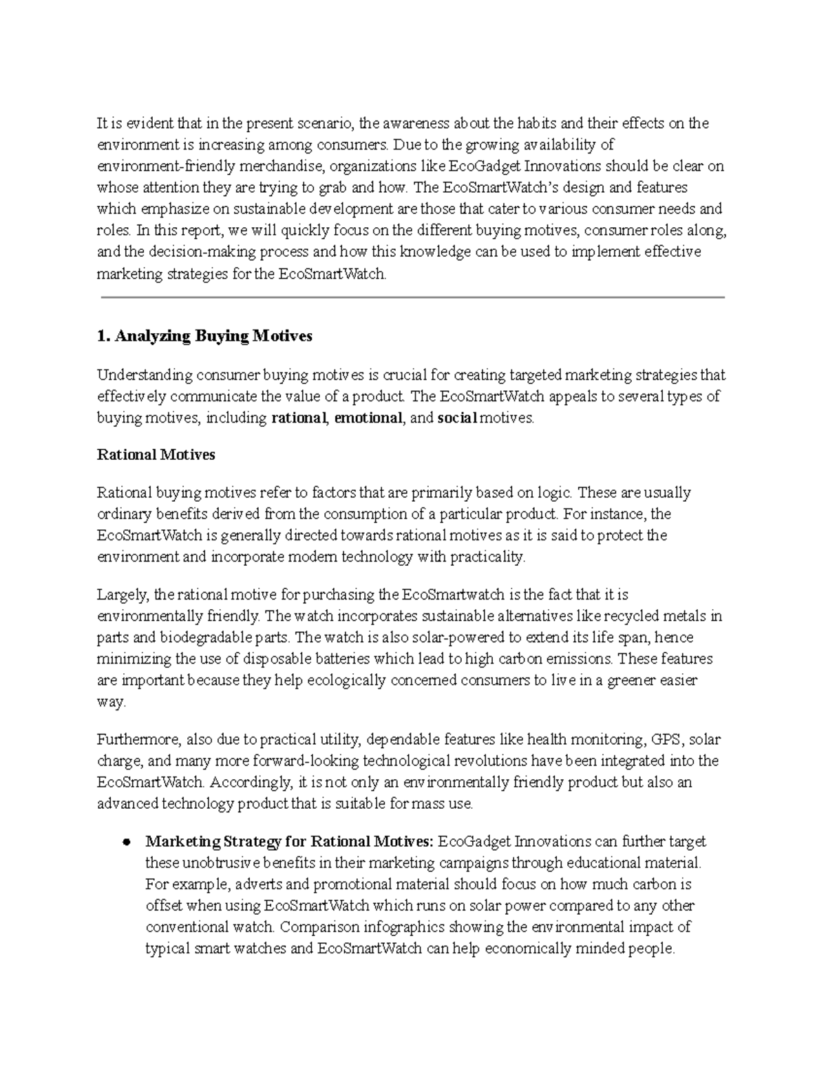 Consumer Behavior WEEK 3 Activity 2 Detailed Report - It is evident ...