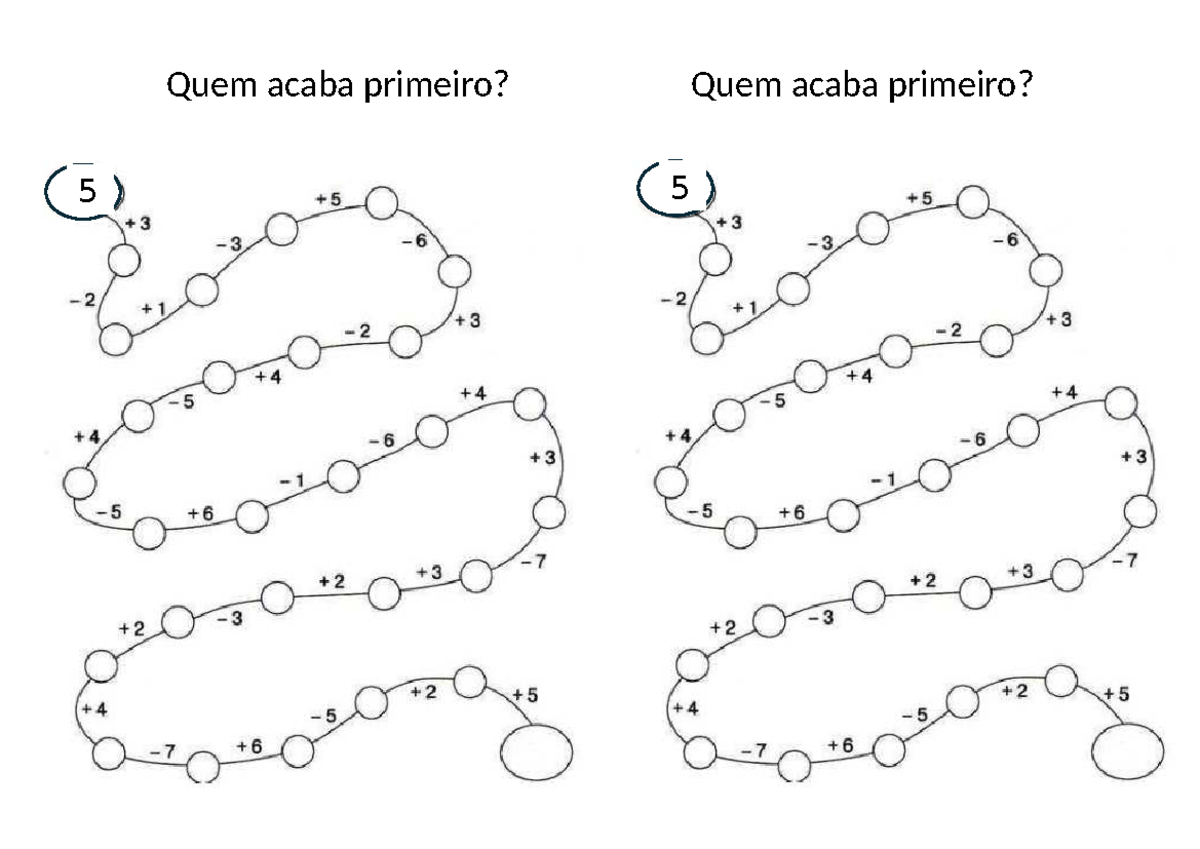 Jogo - Quem acaba primeiro 3 - Matemática - Quem acaba primeiro? Quem ...