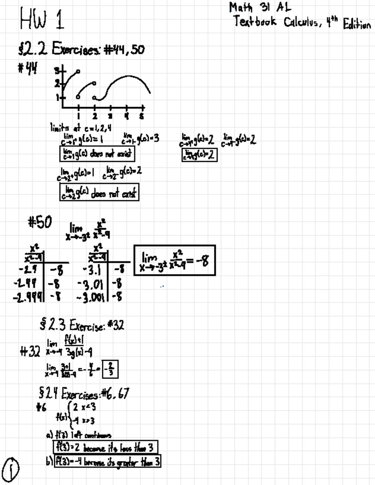 Math 31A L - HW 4 Solutions and Exercises Summary - Studocu