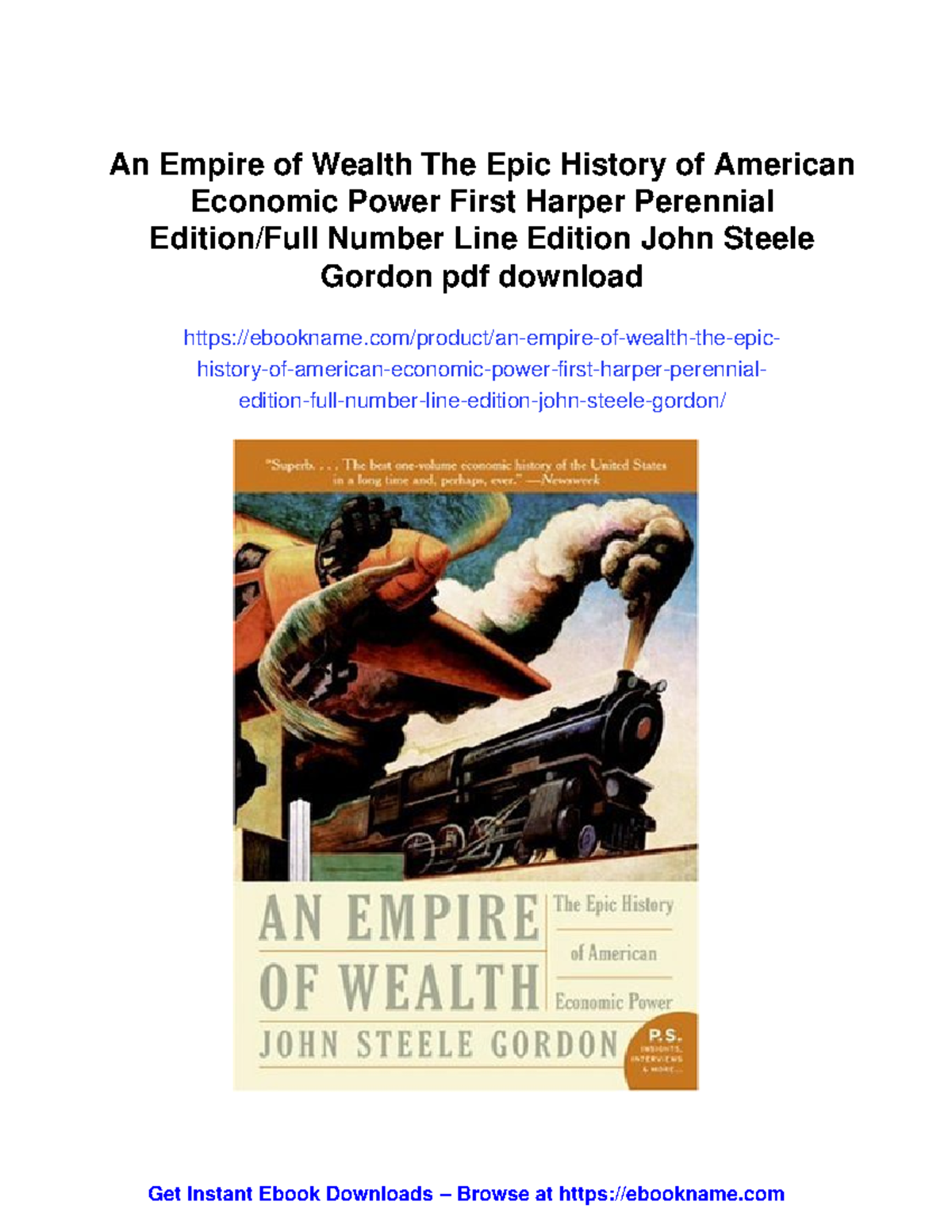 An Empire of Wealth: The Epic History of American Economic Power - Studocu