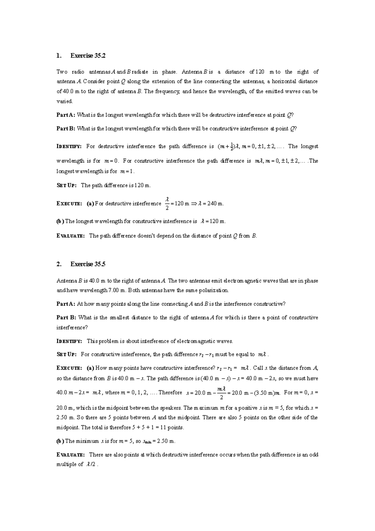Homework 11 Solutions: Interference and Wave Patterns in Physics - Studocu
