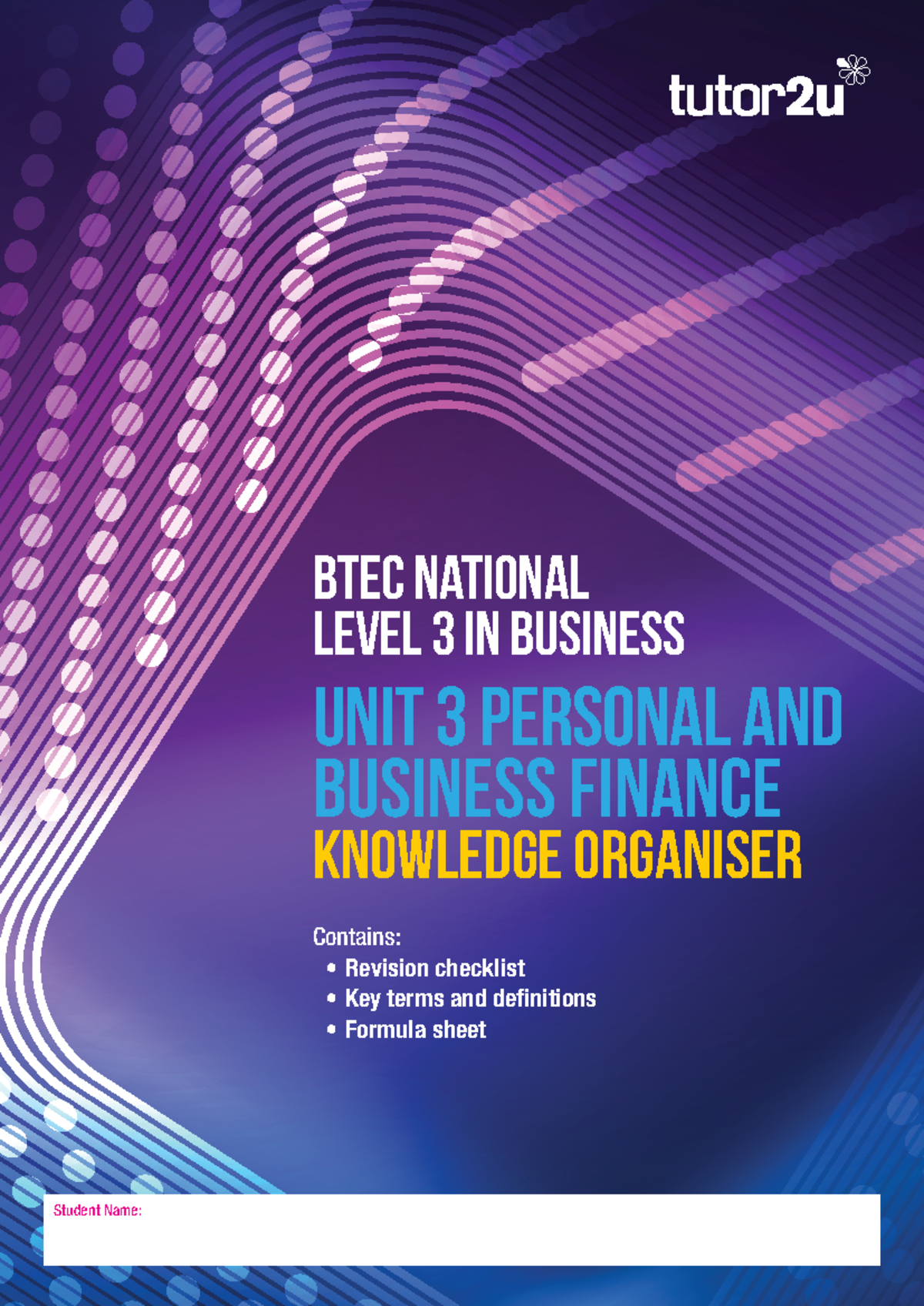BTEC National Level 3 Business Unit 3 Personal & Business Finance ...