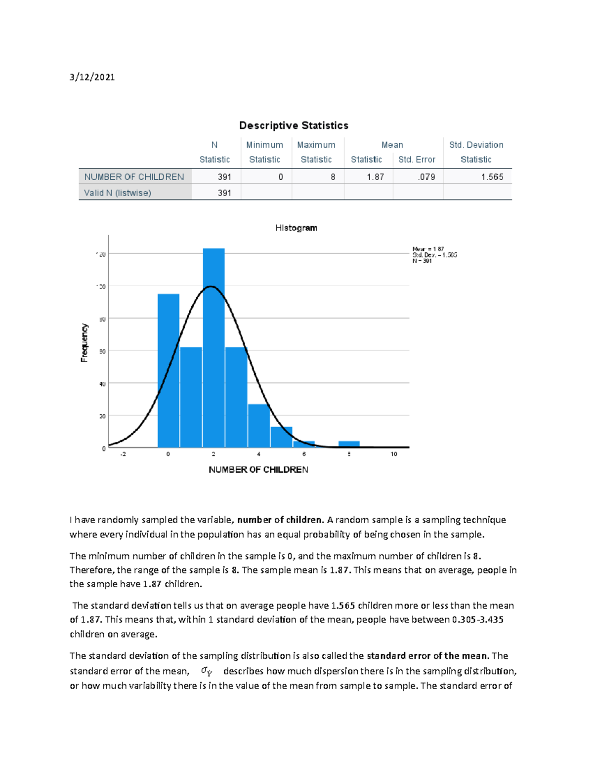 SPSS Lab 2 - SPSS lab assignment #2 (Z scores) - SPSS 2 SOCI