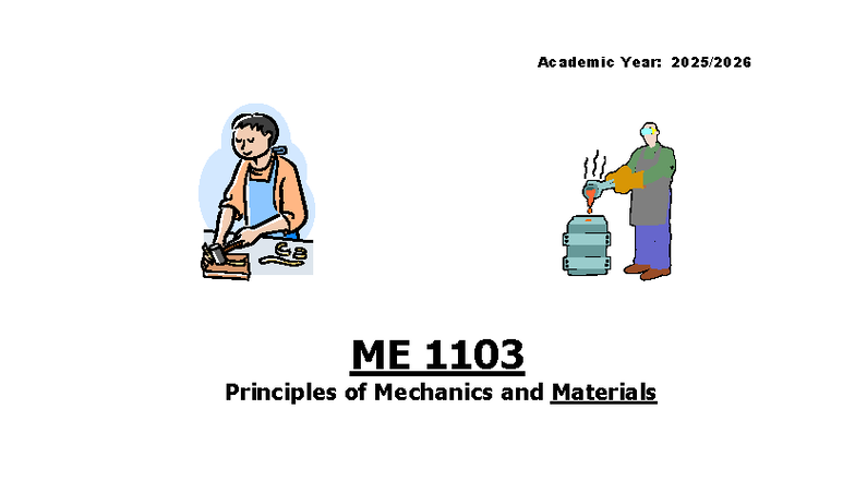 ME 1103 Tutorial 1: Principles of Mechanics & Materials Exam Prep - Studocu