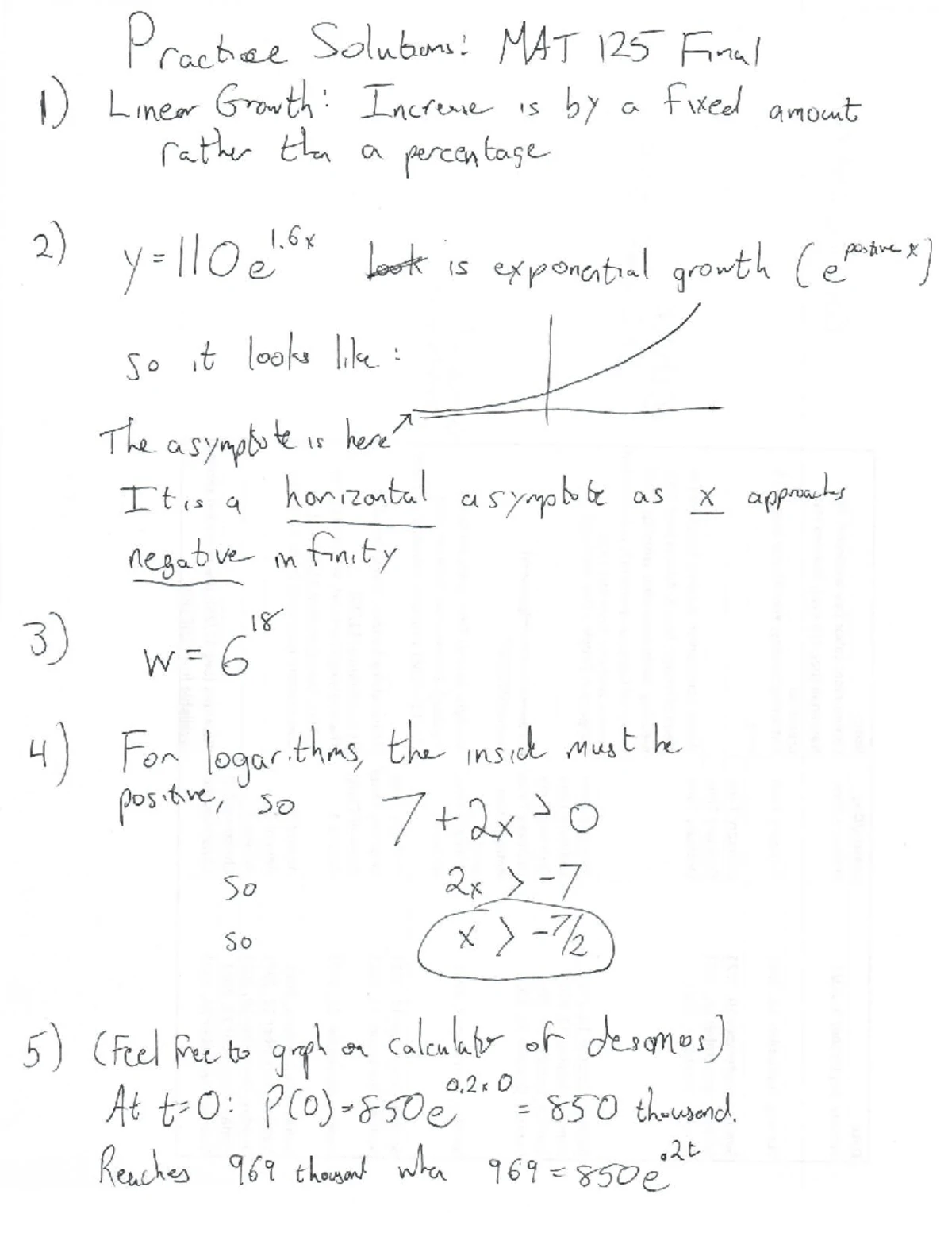 MAT125 Exam 2 Solutions: Detailed Problem Breakdown - Studocu