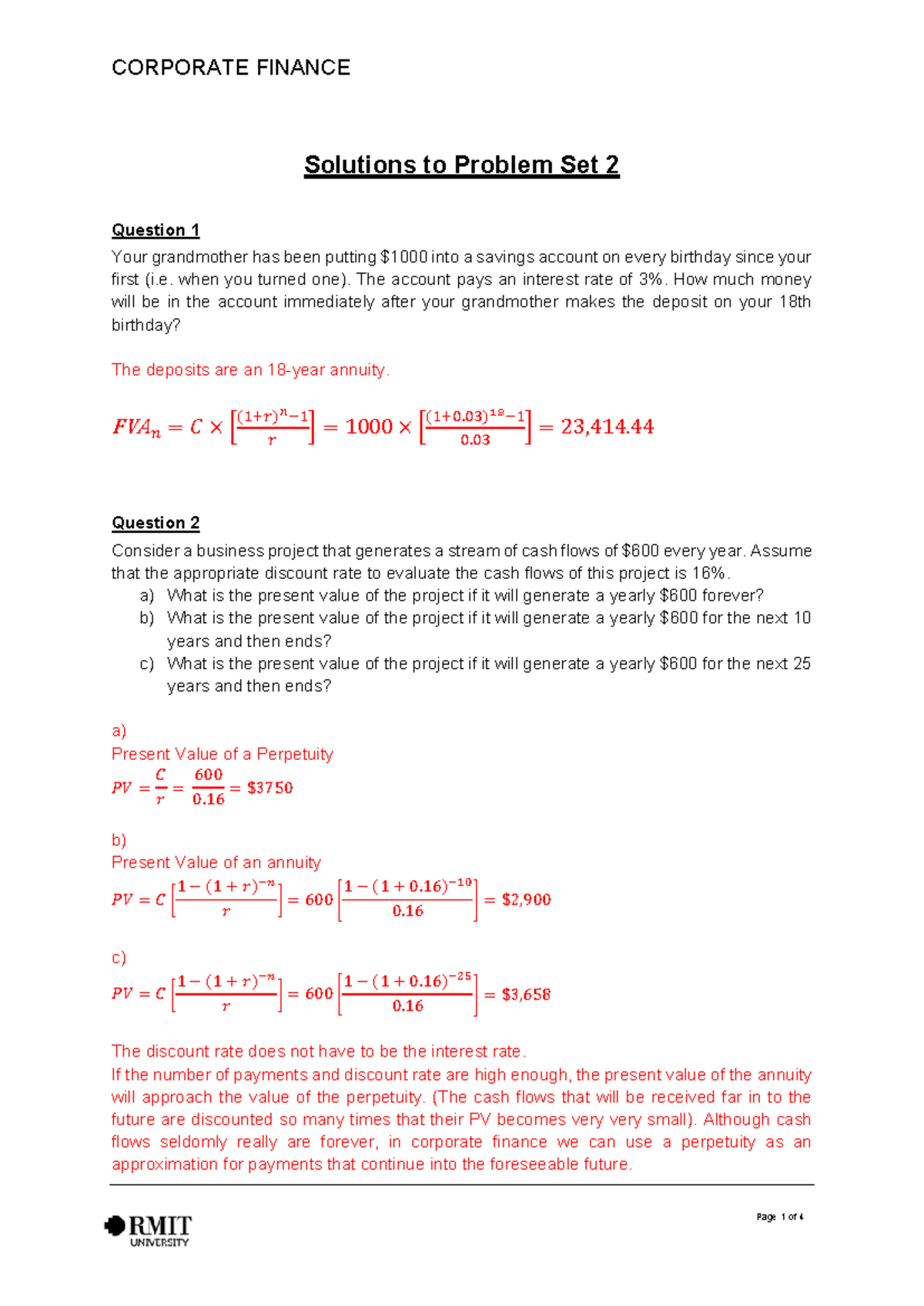 Tutorial Week 2 - Solutions - Solutions to Problem Set 2 Question 1 ...