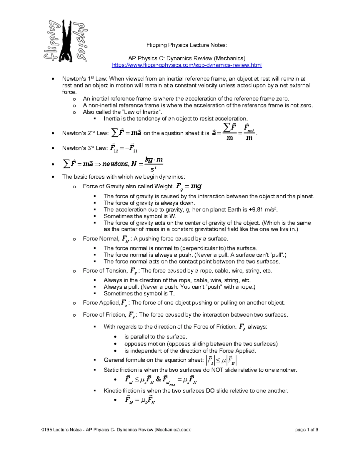 Unit 7 - 0203 Lecture Notes - AP Physics C- Universal Gravitation ...