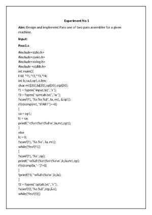 SPCC Ch-1 - Notes - System Programming & Complier Construction - Studocu