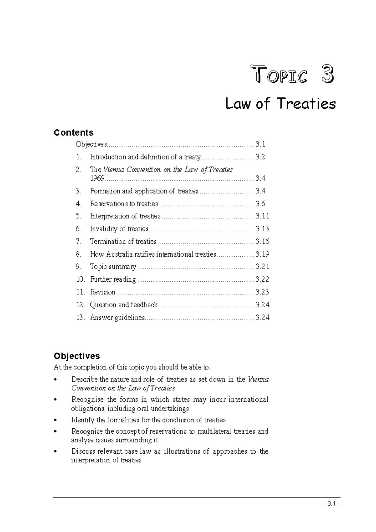 LAW00521 International Law: Understanding the Law of Treaties - Studocu