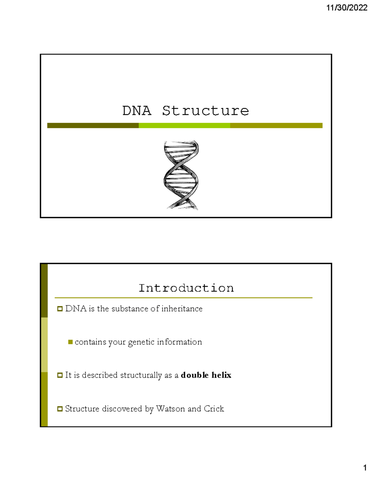 DNA Structure & Replication - Chapter 16 Overview (BIO101) - DNA ...