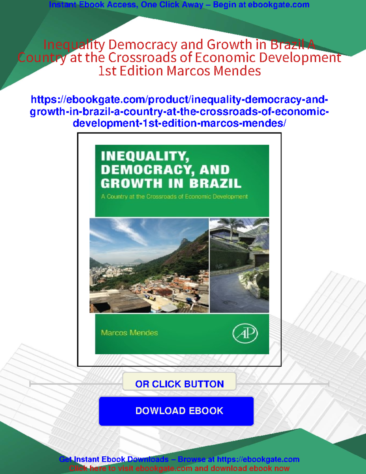 85636 - Inequality, Democracy, and Economic Growth in Brazil: A ...