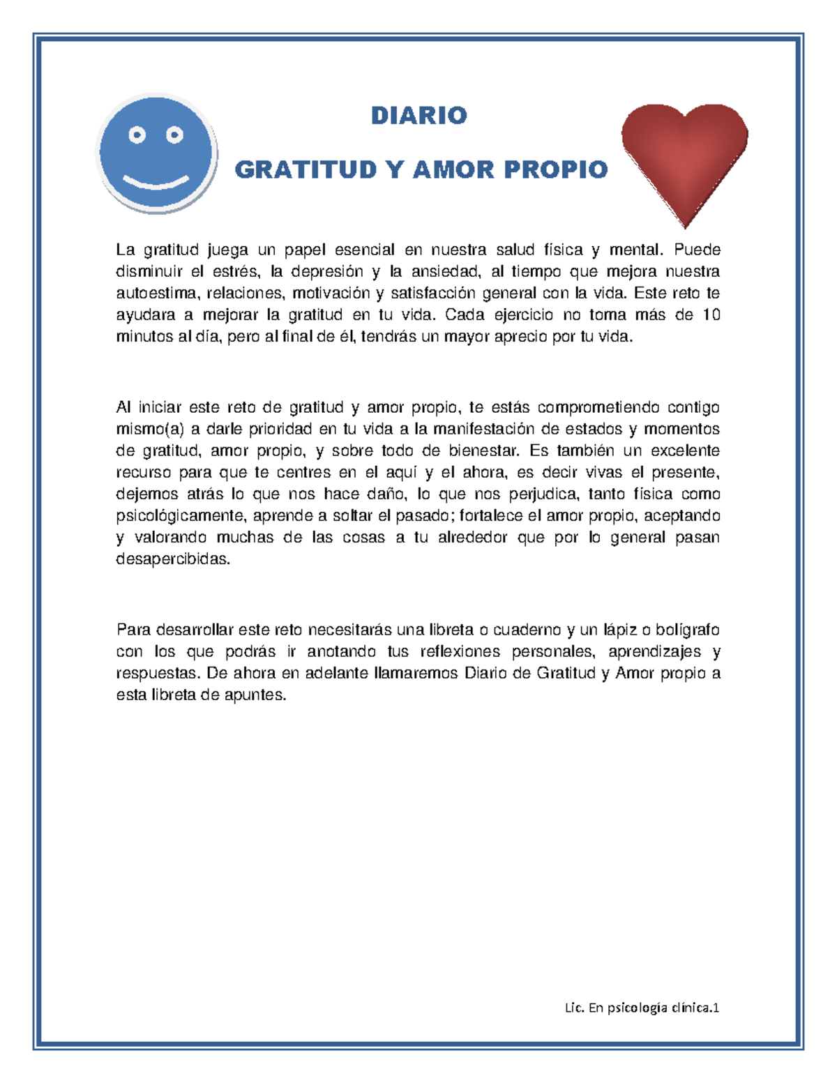 Gratitud Y AMOR Propio-convertido - DIARIO GRATITUD Y AMOR PROPIO La ...