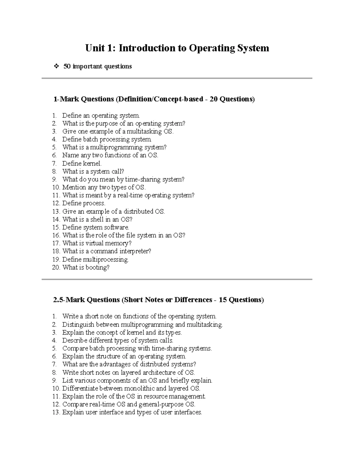 Operating System Instruction Plan CSE IV - 2024-25 by Swati Gaur Pandey ...