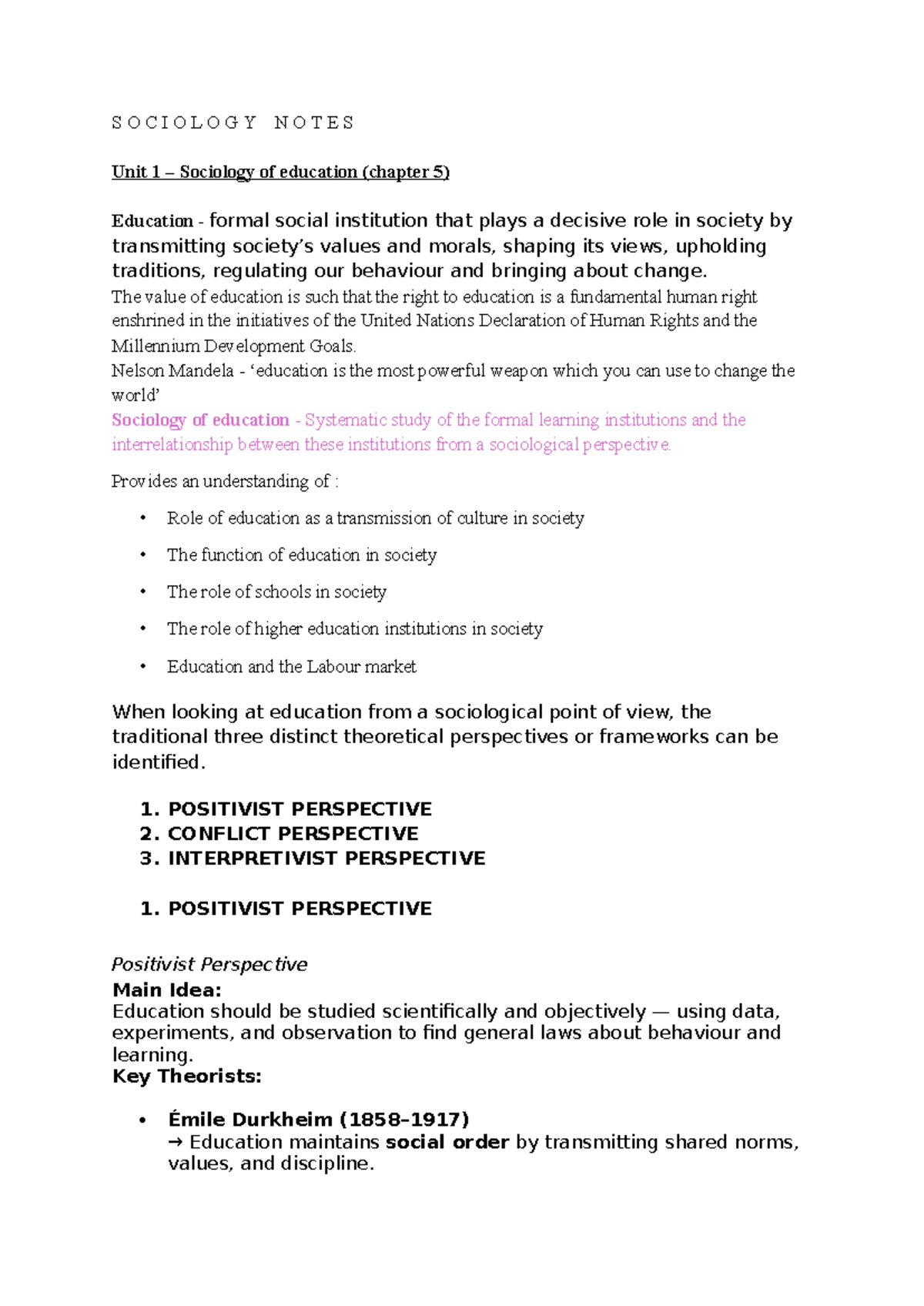 Sociology Notes Exam 2: Understanding Education and Social Inequality ...