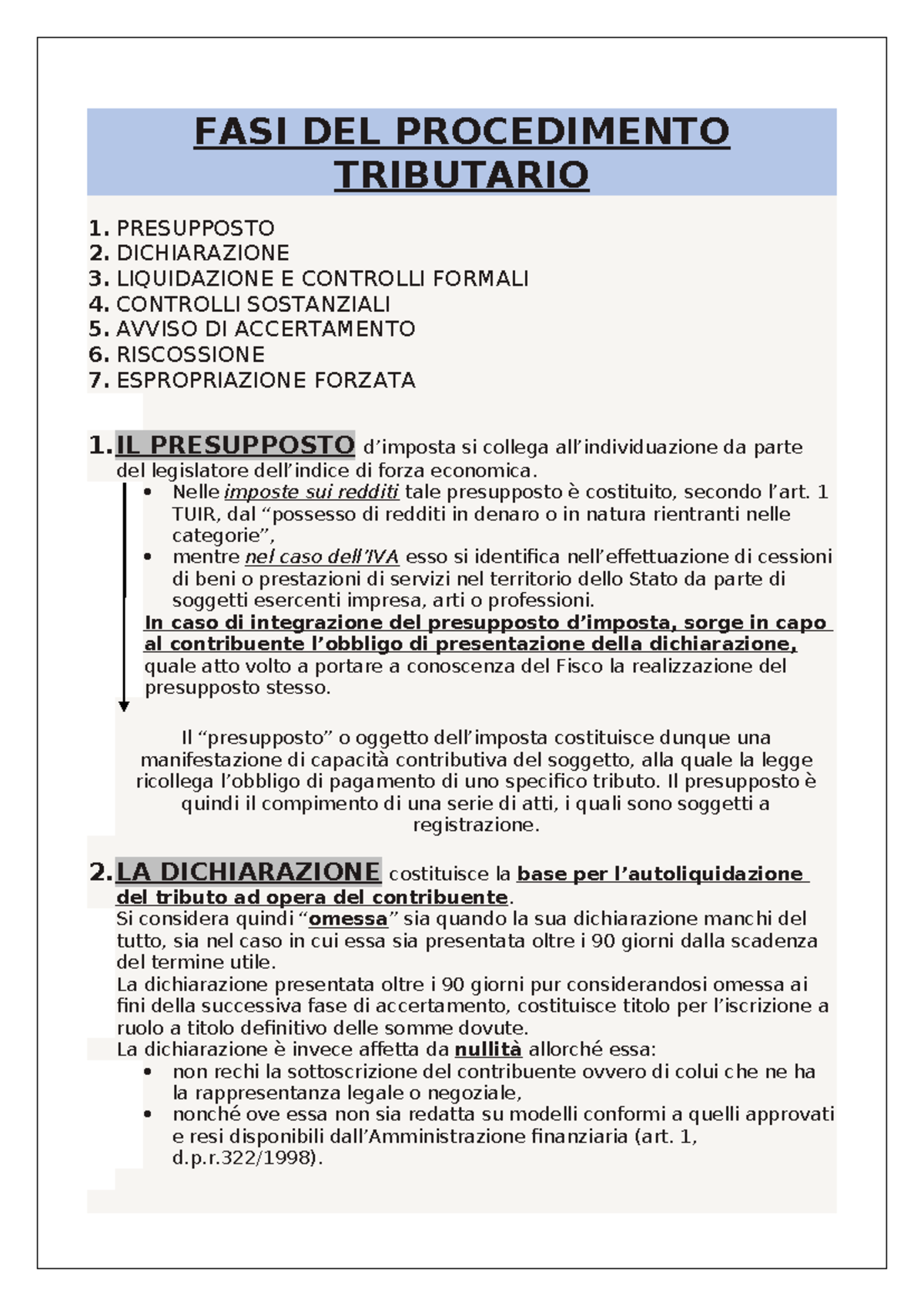 FASI DEL Procedimento Tributario: Guida Completa e Dettagliata