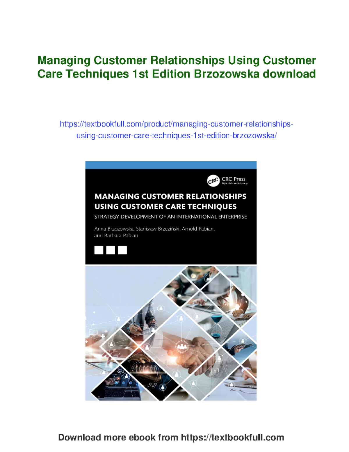 Managing Customer Relationships: Strategies for Global Enterprises ...