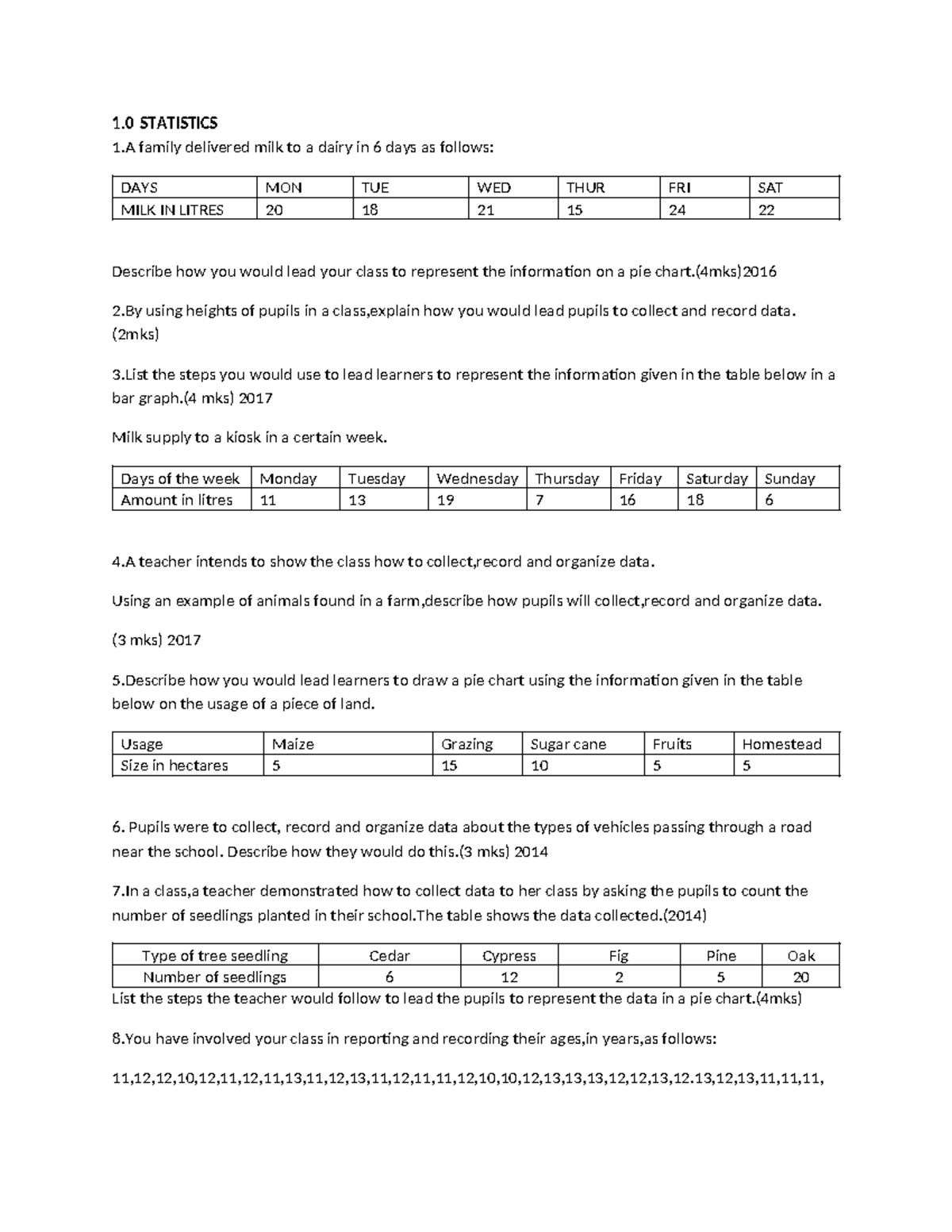 Statistics - Notes: Data Representation Techniques and Examples - Studocu