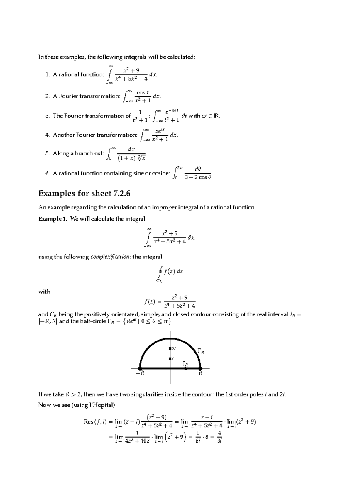Examples from Lesson 7 & 8: Real Integrals Explained - Studeersnel