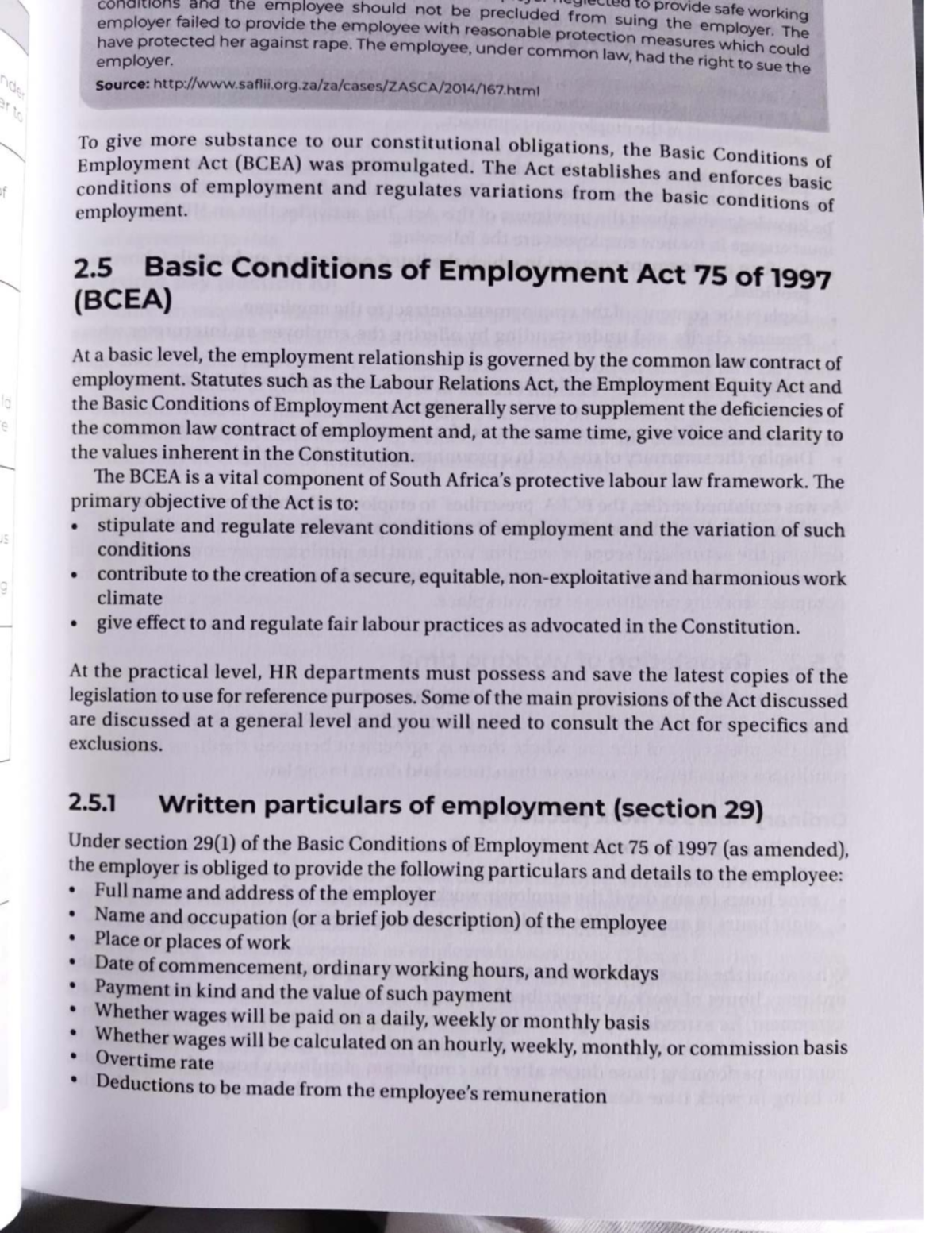 BCEA 75 of 1997: Key Notes for Formal Test 2 Preparation - Studocu