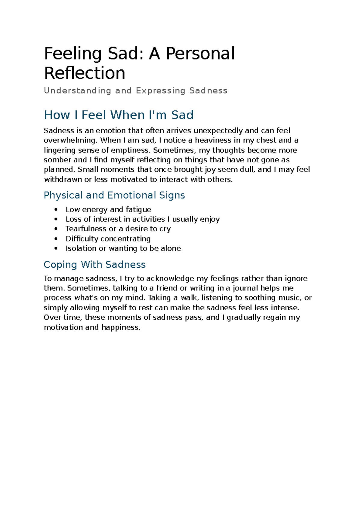 I7jyt - Understanding and Coping with Sadness: A Personal Reflection ...