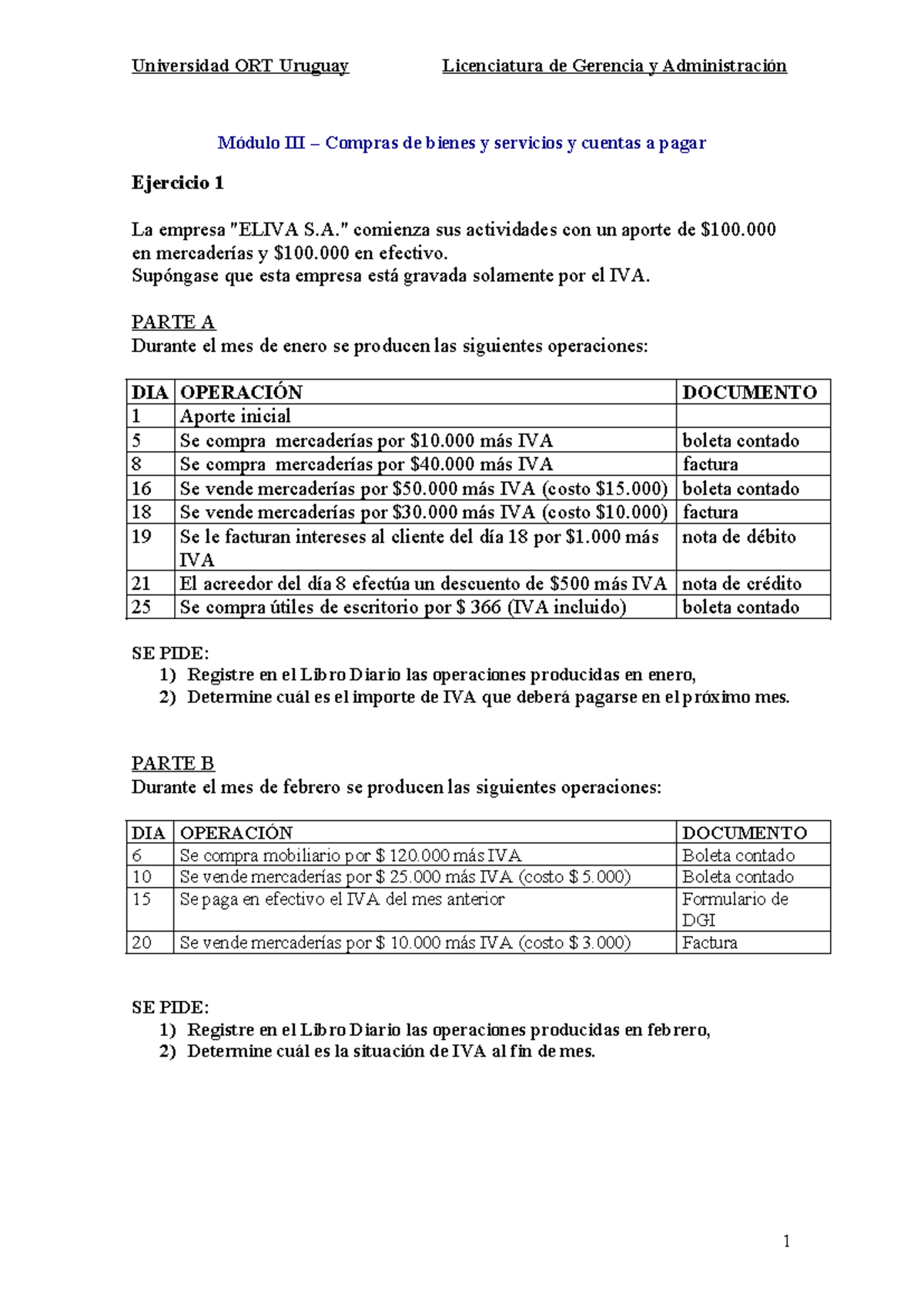 Práctico Módulo 3 - Ejercicios de Compras y Ventas en Contabilidad ...