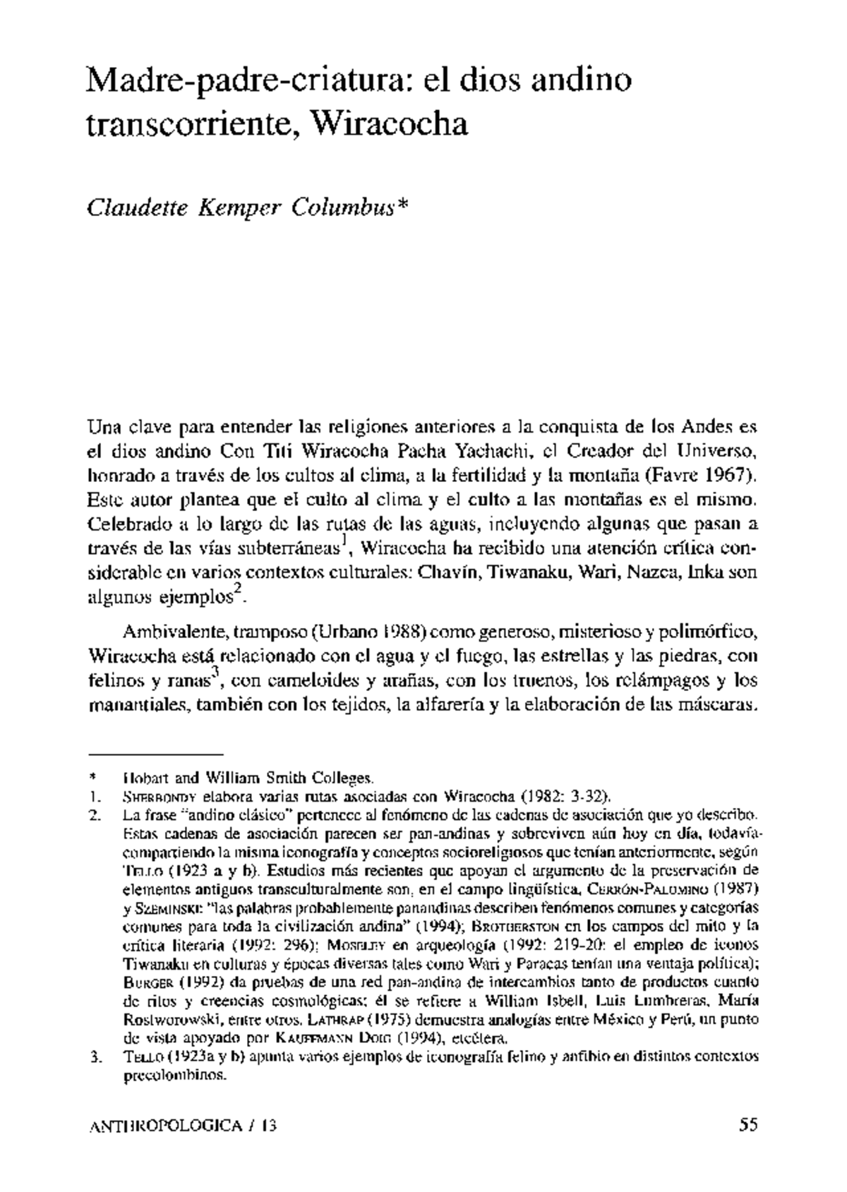 Estudio sobre Wiracocha El Dios Andino y su Significado Cultural Studocu(01)