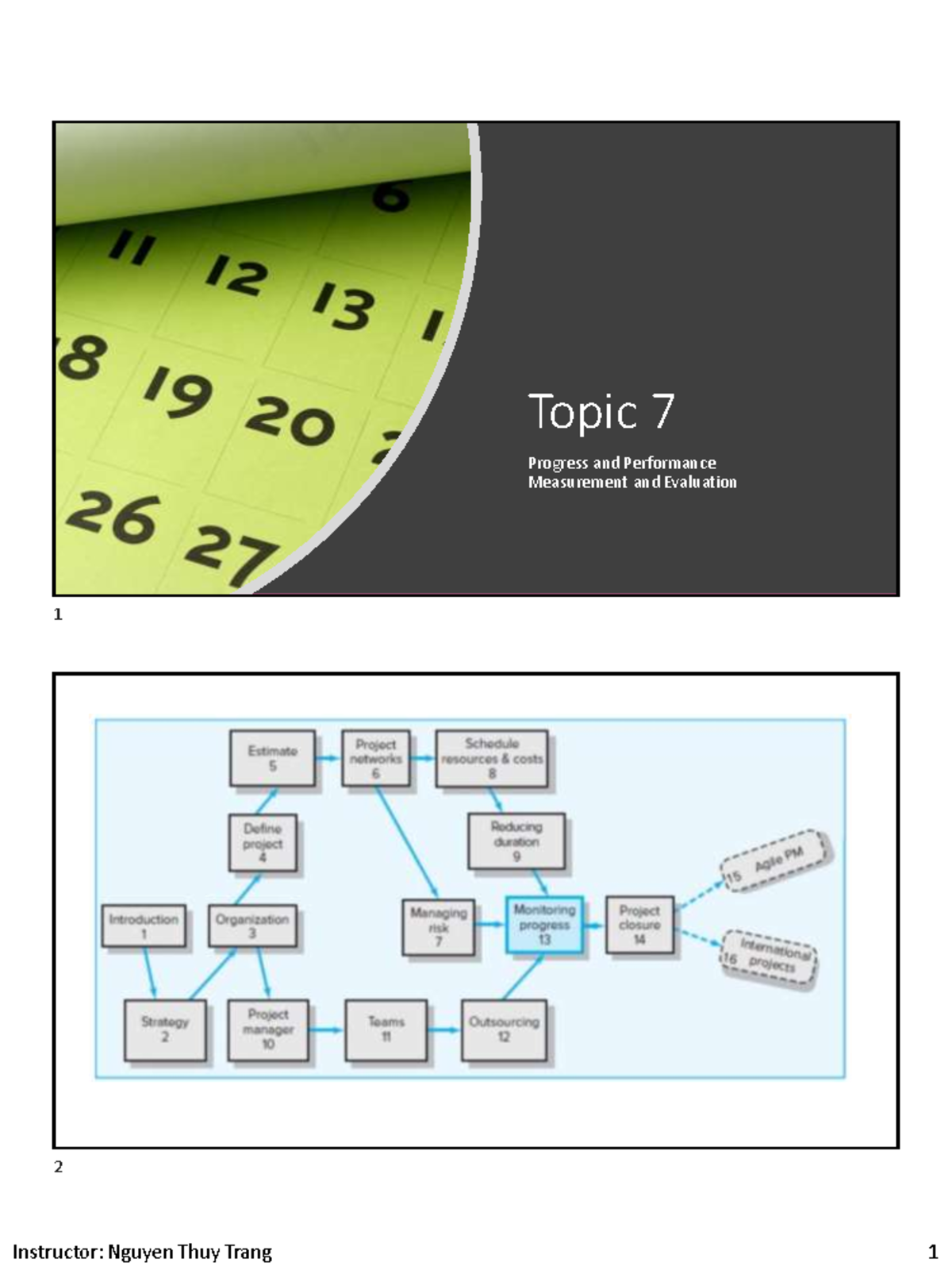 Topic 7: Progress & Performance Measurement in Project Management (CIS ...