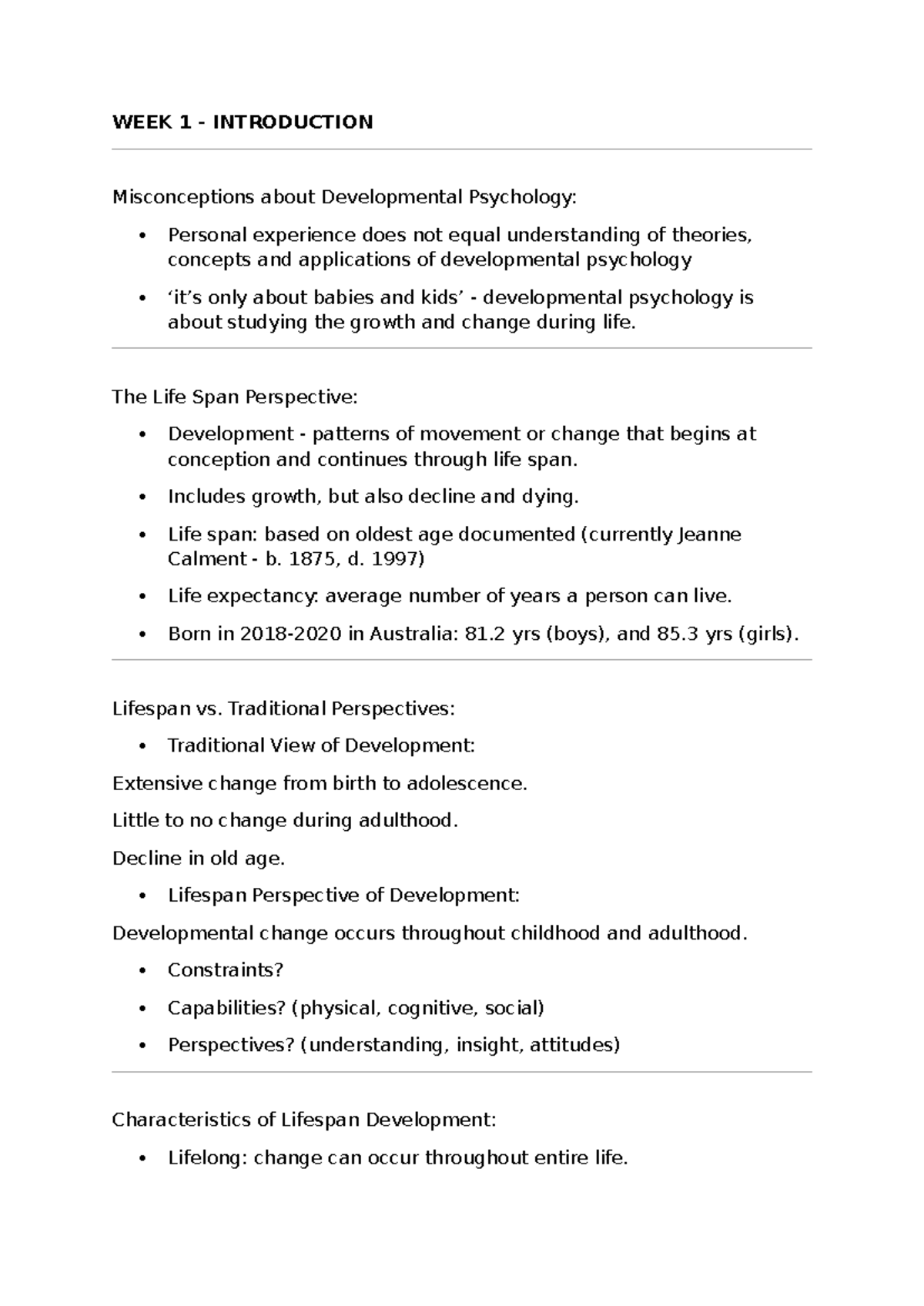 Psyc241 Final Exam Notes - Key Concepts in Developmental Psychology ...