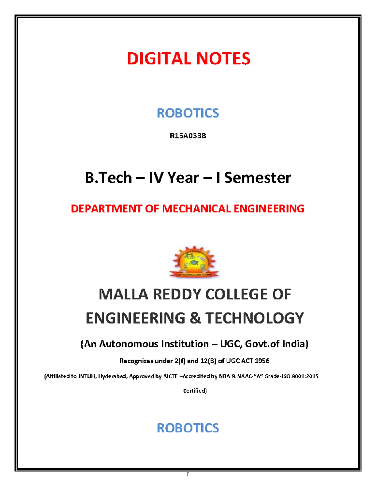 Automobile Engineering Exam Notes - B.Tech IV Year I Sem (R18) - Studocu